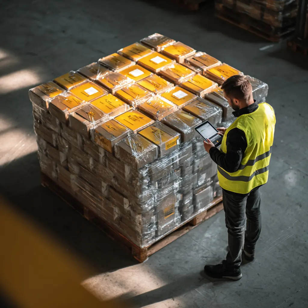 Professional measuring export cargo dimensions for packing list accuracy